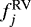 Mathematical equation: $f_j^{\textrm{RV}}$