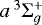 Mathematical equation: $a\,^3\Sigma_g^+$