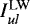Mathematical equation: $I_{ul}^{\textrm{LW}}$