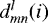 Mathematical equation: $d_{m n}^{l} (i)$
