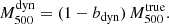 $$ \begin{aligned} M_{500}^\mathrm{dyn} = (1-b_{\rm dyn})\,M_{500}^\mathrm{true}. \end{aligned} $$