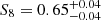 $ S_8=0.65^{+0.04}_{-0.04} $