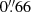 $ 0{{\overset{\prime\prime}{.}}}66 $