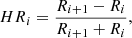 Mathematical equation: $$ \begin{aligned} {HR}_i=\frac{R_{i+1}-R_i}{R_{i+1}+R_i}, \end{aligned} $$