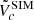 $ \tilde{V}_c^{\mathrm{SIM}} $