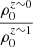 $ \frac{\rho_{0}^{z\sim 0}}{\rho_{0}^{z\sim 1}} $