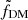 $ \tilde{f}_{\mathrm{\tiny{DM}}} $