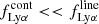 $ f^{\mathrm{cont}}_{\mathrm{Ly}\alpha} < < f^{\mathrm{line}}_{\mathrm{Ly}\alpha} $