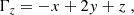 $$ \begin{aligned}\Gamma _z&=-x+2y+z\;, \end{aligned} $$