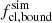 $ f_{\mathrm{cl,bound}}^{\mathrm{sim}} $