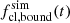 $ f_{\mathrm{cl,bound}}^{\mathrm{sim}}(t) $