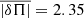 $ \overline{|\delta \Pi|}= 2.35 $