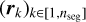 $\left( {{r_k}} \right)k \in \left[{1,{n_{{\rm{seg}}}}} \right]$