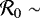 $\mathcal{R}_0\sim$