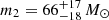 $ m_2 = 66^{+17}_{-18}\,M_{\odot} $