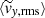 $ \langle \widetilde{\mathit{v}}_{\mathit{y},\mathrm{rms}} \rangle $