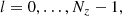 $$ \begin{aligned}&l = 0, \dots , N_z - 1, \end{aligned} $$