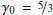 $ \gamma_0 = \nicefrac{5}{3} $