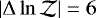 $|\Delta \ln{\mathcal{Z}}|=6$