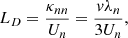 $$ \begin{aligned} L_D = \frac{\kappa _{nn}}{U_n} = \frac{{ v}\lambda _n}{3U_n}, \end{aligned} $$