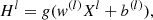 $$ \begin{aligned}&H^l={ g}({ w}^{(l)}X^l+b^{(l)}),\end{aligned} $$