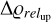 $\Delta {q_{re{l_{up}}}}$