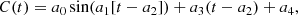 $$ \begin{aligned} C(t) = a_0 \sin (a_1 [t-a_2])+a_3 (t-a_2)+a_4, \end{aligned} $$