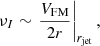 $$ \begin{aligned} \nu _I \sim \left. \frac{V_{\rm FM}}{2r} \right|_{r_{\rm jet}} ,\end{aligned} $$