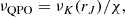 $$ \begin{aligned} \nu _{\rm QPO} = \nu _K(r_J)/\chi ,\end{aligned} $$