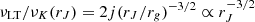 $ \nu_{\rm LT}/\nu_K(r_J)= 2j (r_J/r_g)^{-3/2} \propto r_J^{-3/2} $