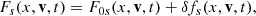 $$ \begin{aligned} F_{s}(x,\mathbf{v },t)&= F_{0s}(x,\mathbf{v },t)+\delta f_{s}(x,\mathbf{v },t),\end{aligned} $$
