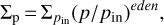 ${\Sigma_{\rm{p}}} = {\Sigma_{{p_{{\rm{in}}}}}}{(p/{p_{{\rm{in}}}})^{eden}},$