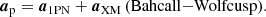$$ \begin{aligned} \boldsymbol{a}_{\rm p}&= \boldsymbol{a}_{\rm 1PN} + \boldsymbol{a}_{\rm XM}\,\mathrm{(Bahcall{-}Wolf cusp).} \end{aligned} $$