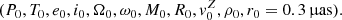 $$ \begin{aligned} (P_0, T_0, e_0, i_0, \Omega _0, \omega _0, M_0, R_0, { v}^Z_0, \rho _0, r_0 = 0.3\,\upmu \mathrm{as}). \end{aligned} $$