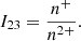 $$ \begin{aligned} I_{23} = \frac{n^{+}}{n^{2+}}. \end{aligned} $$