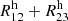 $ R^{\mathrm{h}}_{12}+R^{\mathrm{h}}_{23} $
