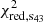 $ \chi^2 _{\mathrm{red,s_{43}}} $