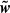 $ \boldsymbol{\tilde{w}} $