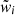 $ \tilde{w}_i $