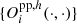 $ \{O_i^{\mathrm{pp},h}(\cdot,\cdot)\} $