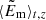 $ \langle\tilde{E}_{\mathrm{m}}\rangle_{t,z} $