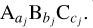 ${{\rm{A}}_{{a_j}}}{{\rm{B}}_{{b_j}}}{{\rm{C}}_{{c_j}}}$