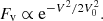 $$ \begin{aligned} F_{\rm v} \propto \mathrm{e}^{-V^{2}/2V_{0}^{2}}. \end{aligned} $$