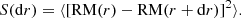 $$ \begin{aligned} S(\mathrm{d}r) = \langle [\mathrm{RM}(r)-\mathrm{RM}(r+\mathrm{d}r)]^2\rangle . \end{aligned} $$