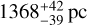 $d = 1368_{- 39}^{+ 42}\,{\rm{pc}}$