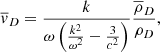 $$ \begin{aligned} \overline{v}_{D}=\frac{k}{ \omega \left( \frac{k^{2}}{ \omega ^{2}}- \frac{3}{c^{2}} \right) }\frac{\overline{ \rho }_{D}}{ \rho _{D}}, \end{aligned} $$