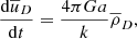 $$ \begin{aligned} \frac{\mathrm{d}\overline{u}_{D}}{\mathrm{d}t}= \frac{4 \pi Ga}{k}\overline{ \rho }_{D}, \end{aligned} $$