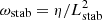 $ \omega_{{\rm stab}} = \eta / L_{{\rm stab}}^2 $