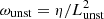 $ \omega_{{\rm unst}} = \eta / L_{{\rm unst}}^2 $