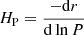 $ {H_{\mathrm{P}}}=\frac{-\mathrm{d}r}{\mathrm{d}\ln P} $